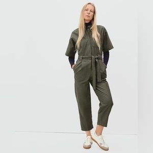 Everlane Fatigue Short-Sleeve Jumpsuit in Kalamata